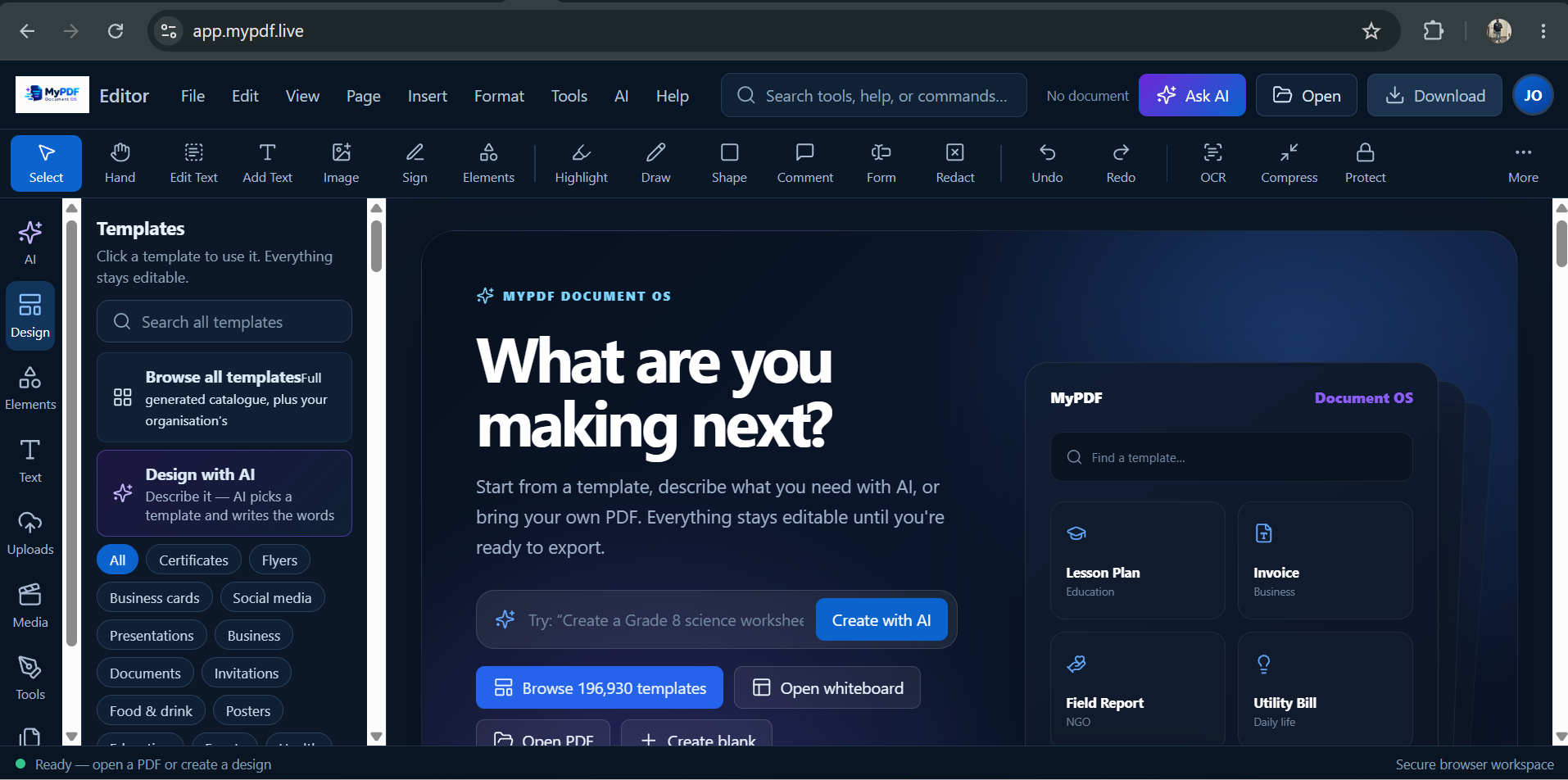 MyPDF — Application preview