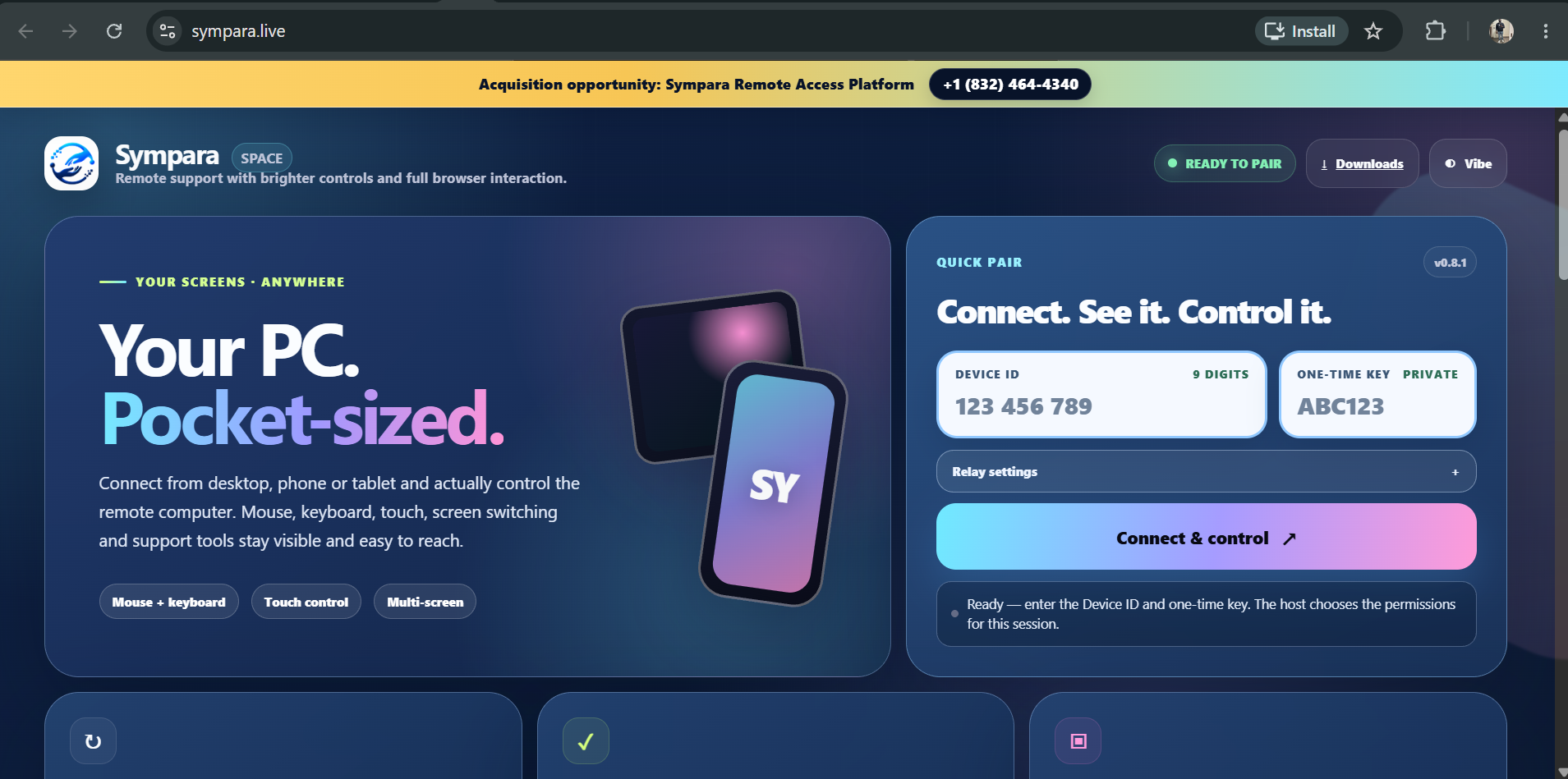 Sympara — Application preview