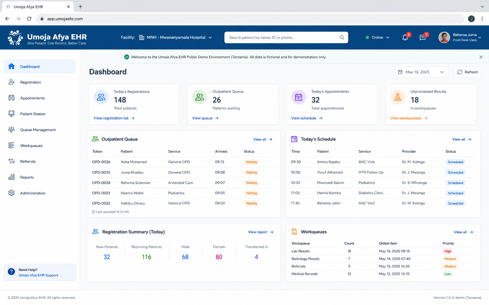 Example portfolio project screenshot