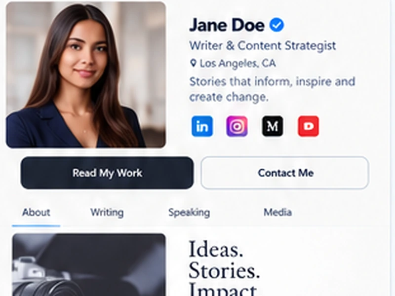 Editorial profile style preview