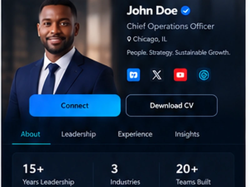 Executive profile style preview