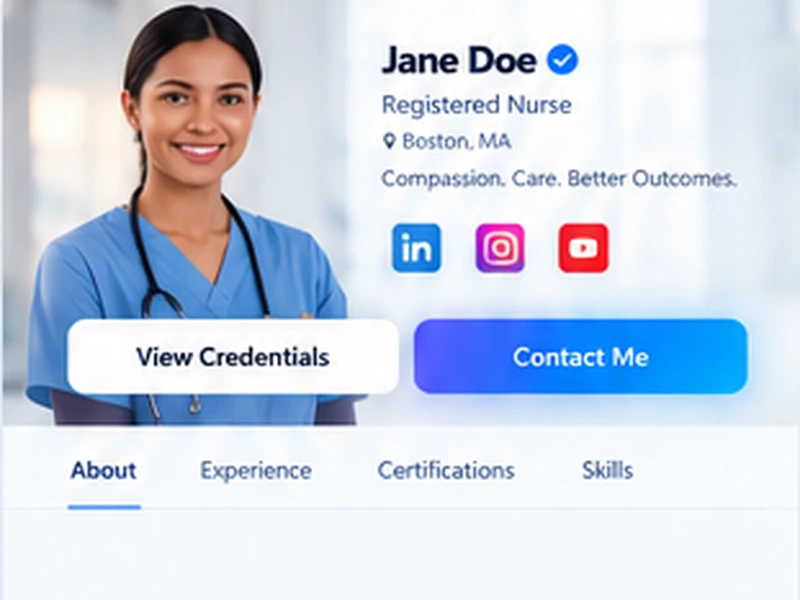 Healthcare profile style preview