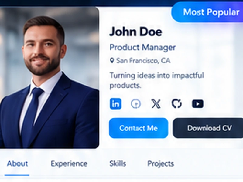 Professional profile style preview